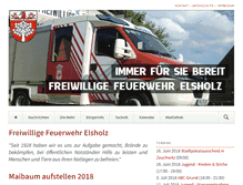 Tablet Screenshot of feuerwehr-elsholz.de